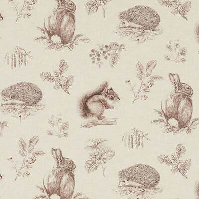 Squirrel & Hedgehog Walnut/Linen