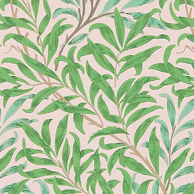 Willow Bough Pink Leaf Green
